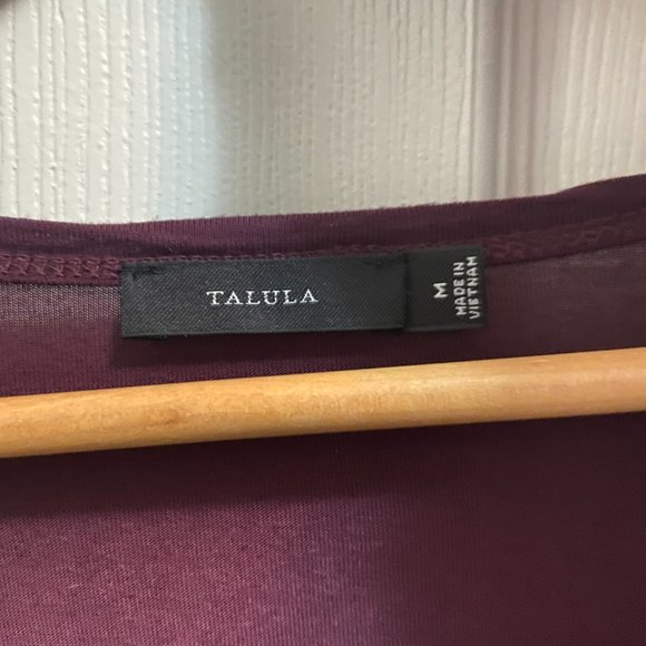 Aritzia Talula Bethwin Long Sleeve Tee Burgandy Medium - Picture 2 of 4